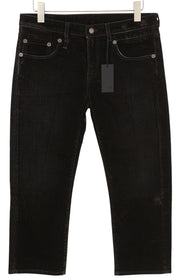 R13 Boy Straight Women Jeans 30 Flocked Brown Velvet Cropped Ankle Low Rise