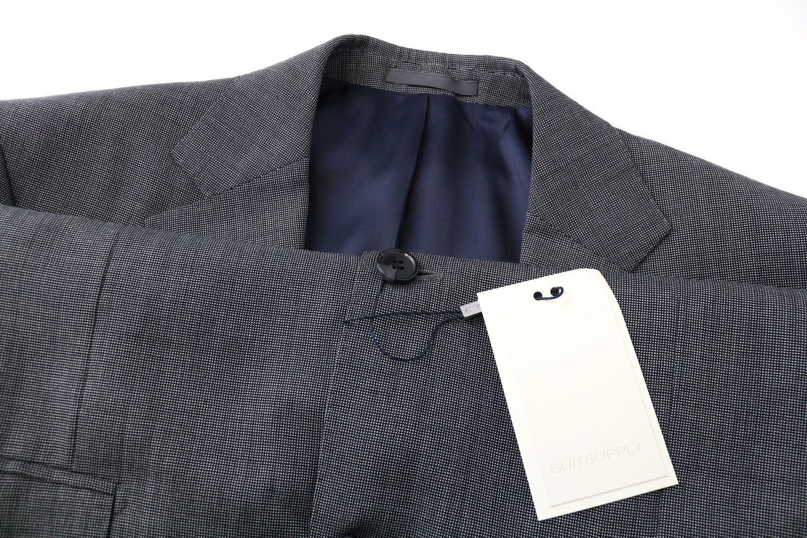 „SUITSUPPLY Napoli“ vyriškas švarkas „UK40R“ pilkas, vilnonis, vienaeilis, „Super 120“ 