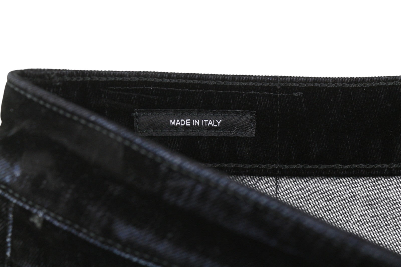 R13 berniukiški tiesūs moteriški džinsai 28 su juodu aksomu ir trumpais iki kulkšnių logotipu 