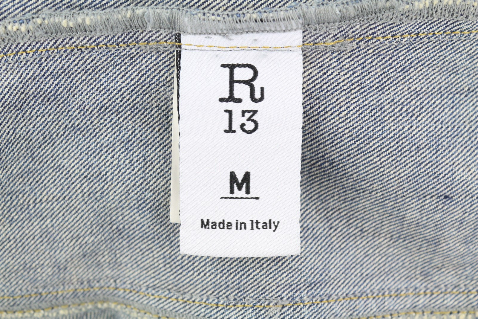 R13 Raglan Trucker moteriška striukė M Kelly Tex sagomis užsegama išblukusio skalbto džinso 