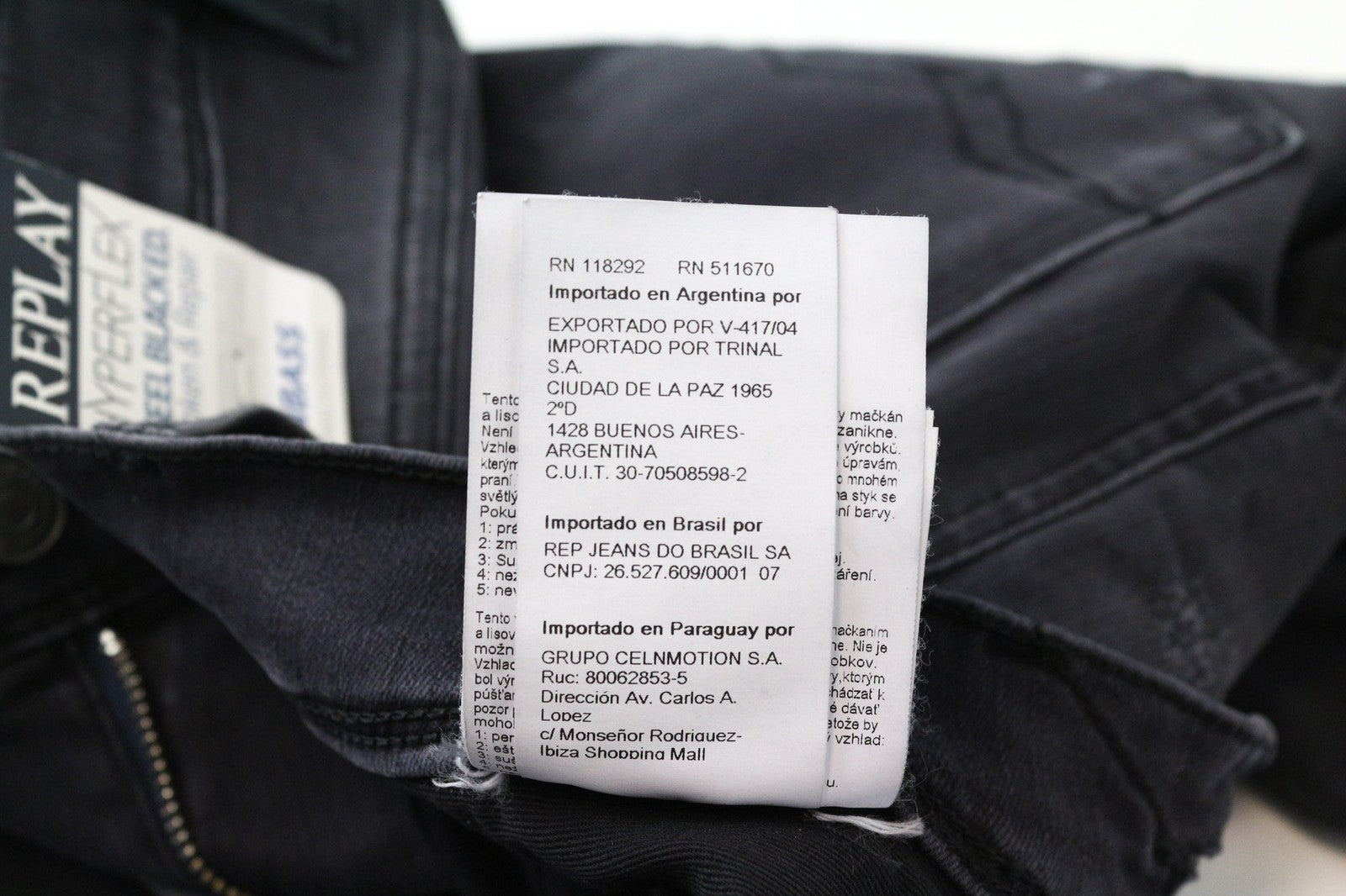 REPLAY Anbass Men's Jeans W28/L32 Slim Fit Grey-Blue Distressed Stretch