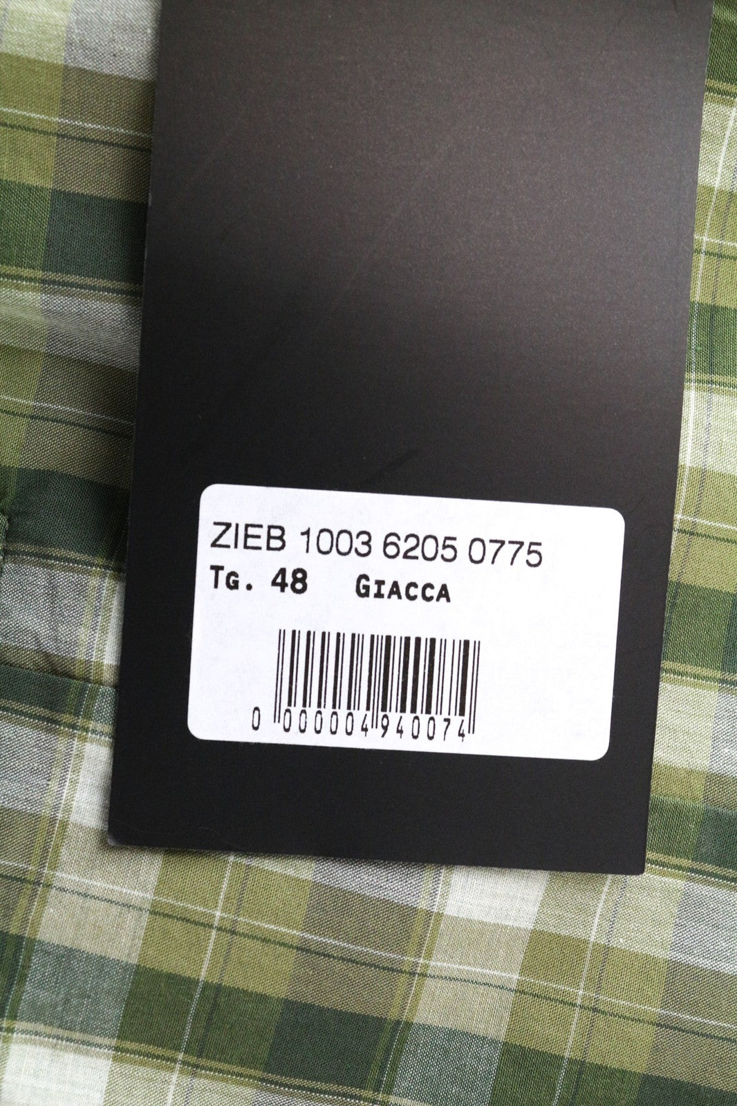 RICHMOND vyriškas švarkas 48 žalias languotas lininis pamušalas vienaeilis stilius 