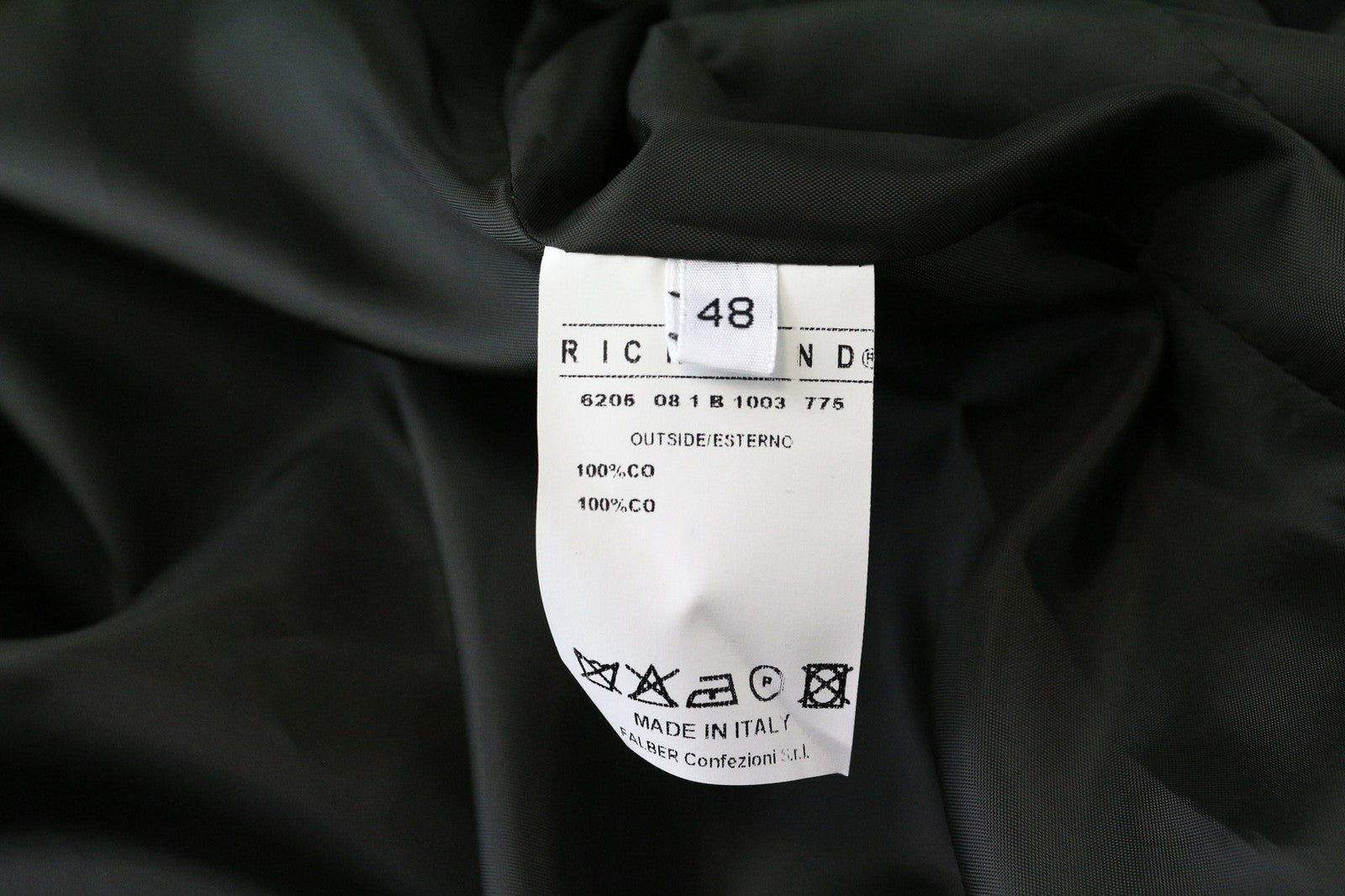 RICHMOND vyriškas švarkas 48 žalias languotas lininis pamušalas vienaeilis stilius 