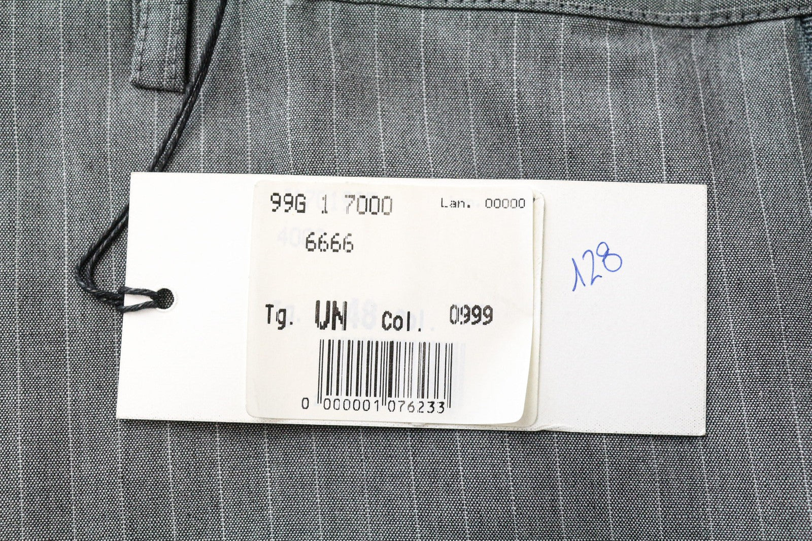 RICHMOND Men's Trousers UK16 Grey Wool Blend Striped Dress Pants Classic