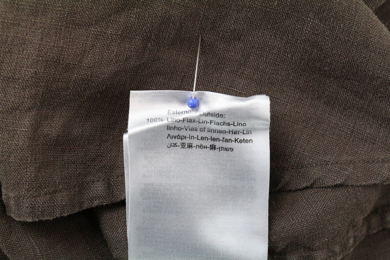 REPLAY vyriški marškinėliai L rudi lininiai trumpomis rankovėmis su sagomis vasariniai laisvalaikio marškinėliai 