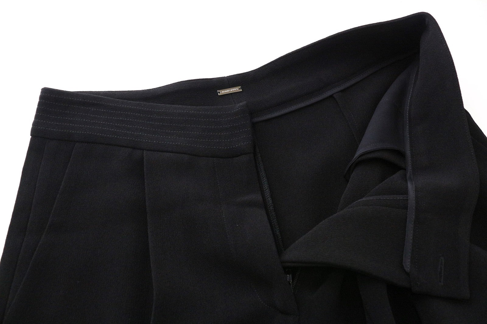 ADAM LIPPES moteriškos kelnės ~W30/L31 juodos klostuotos priekinės oficialios kelnės 