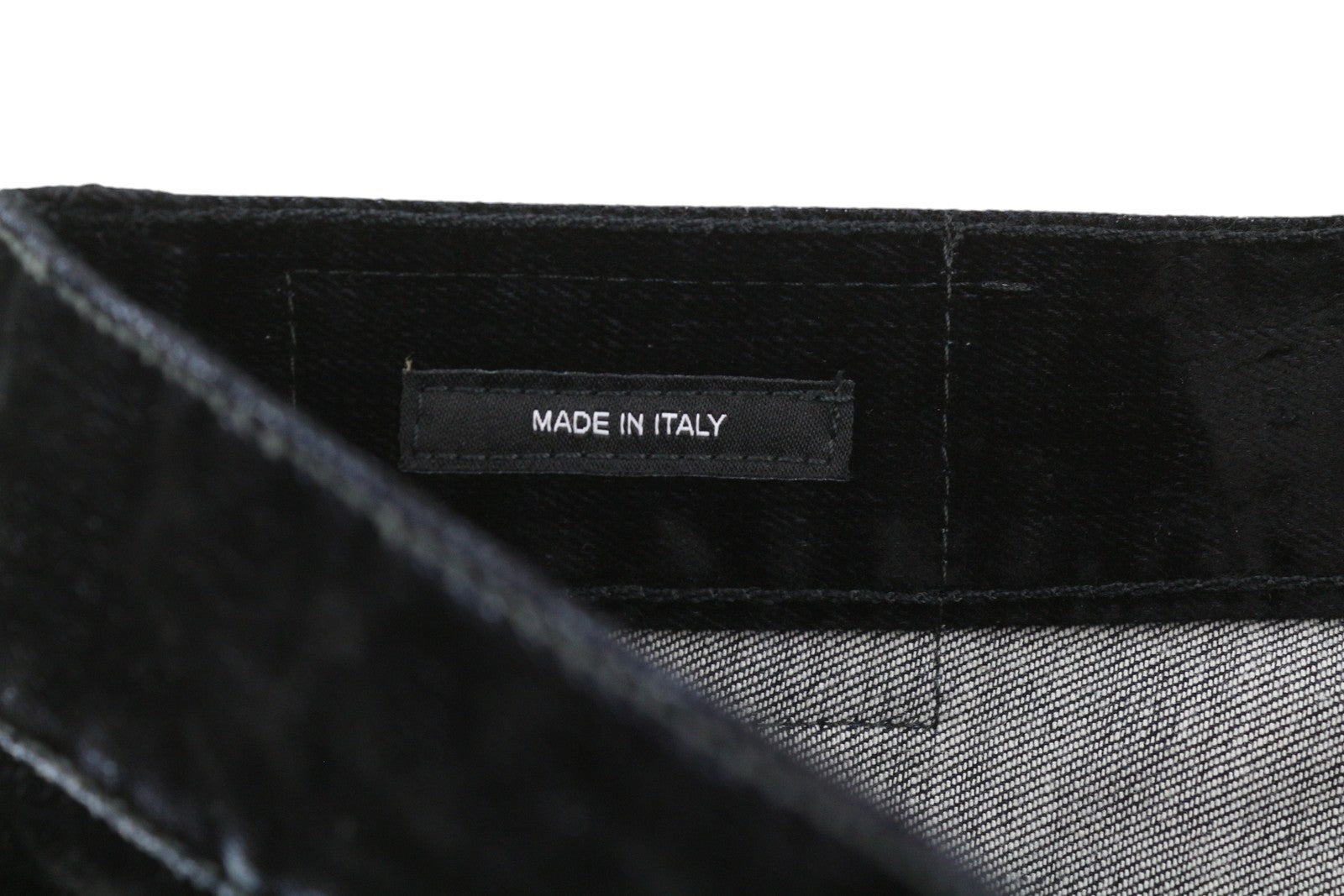 R13 Romeo Women Jeans 29 Flocked Black Velvet Cropped Ankle Length Low Rise Dark