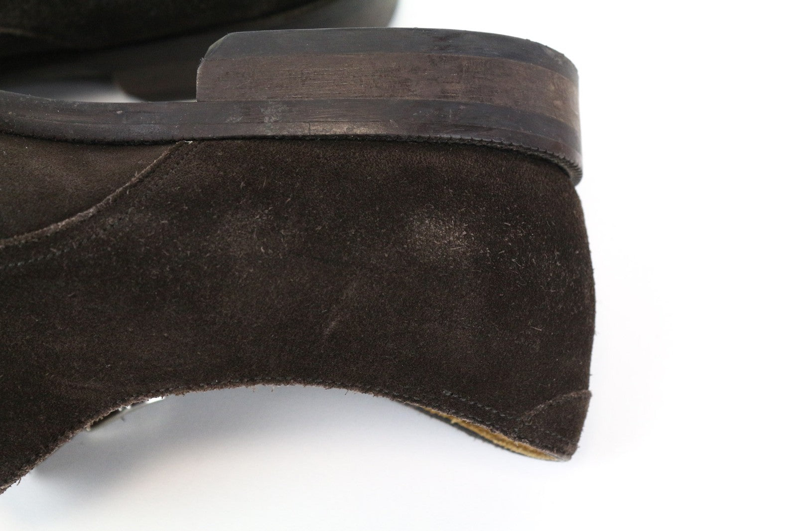 SUITSUPPLY Men's Shoes EU43 Dark Brown Calf Suede Double Monk Formal Style