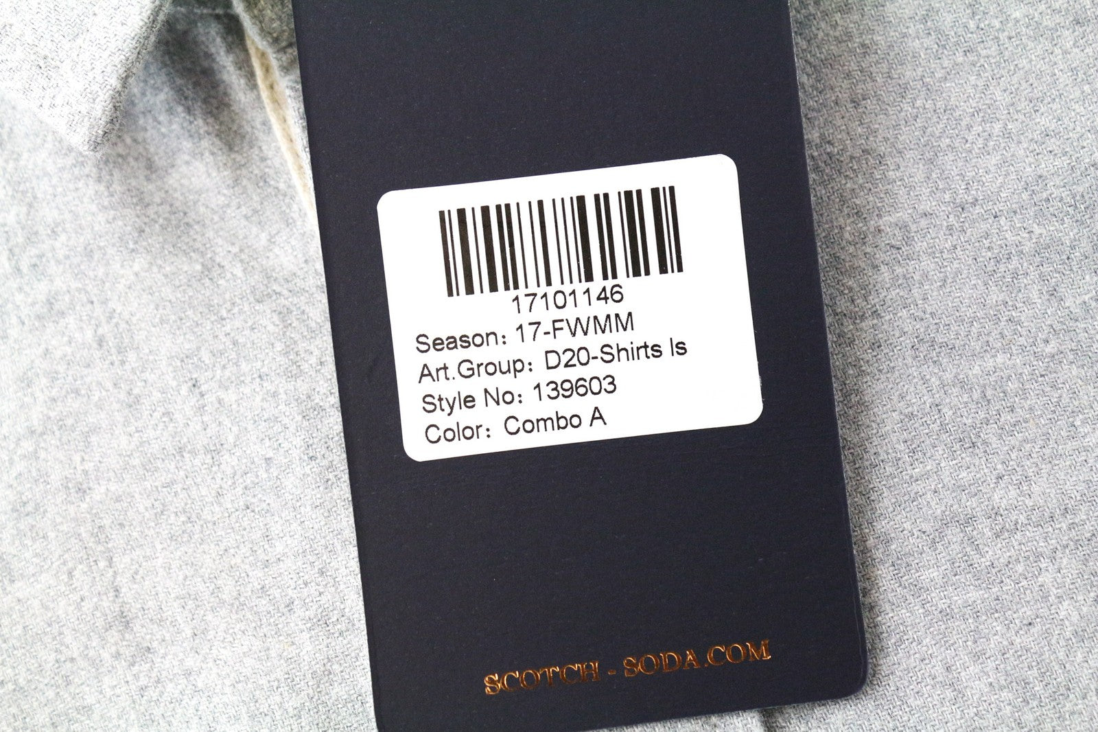 SCOTCH &amp; SODA vyriški marškiniai ~M smėlio spalvos flanelės su melanžo sagomis 