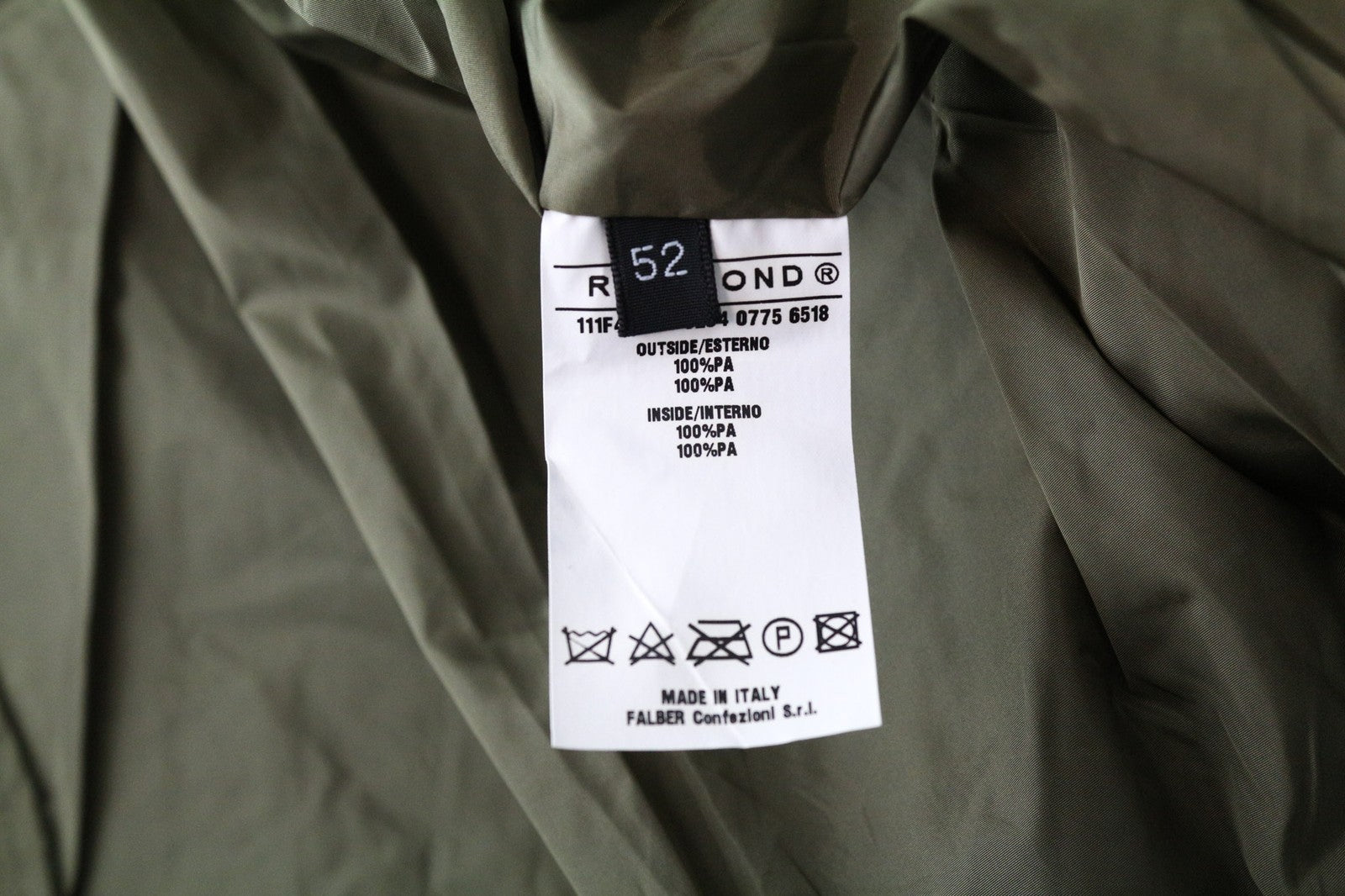 RICHMOND vyriška striukė IT52 Dark Moss MA2 Bomber Military su užtrauktuku laisvalaikiui 