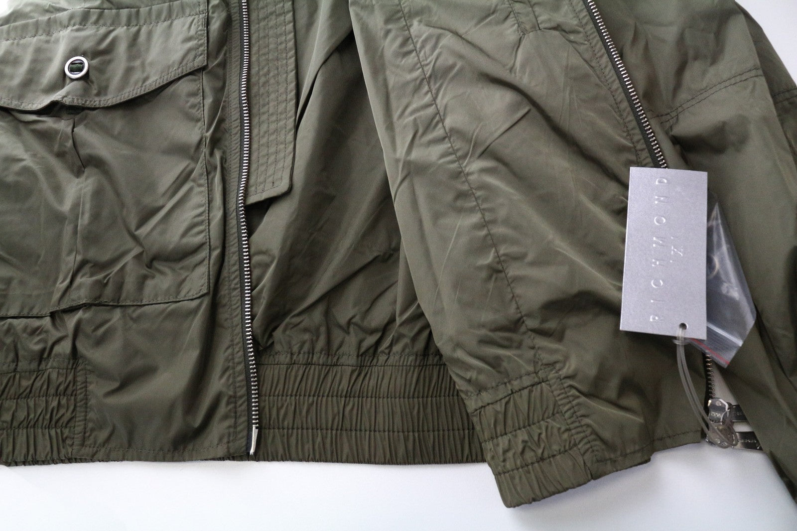 RICHMOND vyriška striukė IT52 Dark Moss MA2 Bomber Military su užtrauktuku laisvalaikiui 