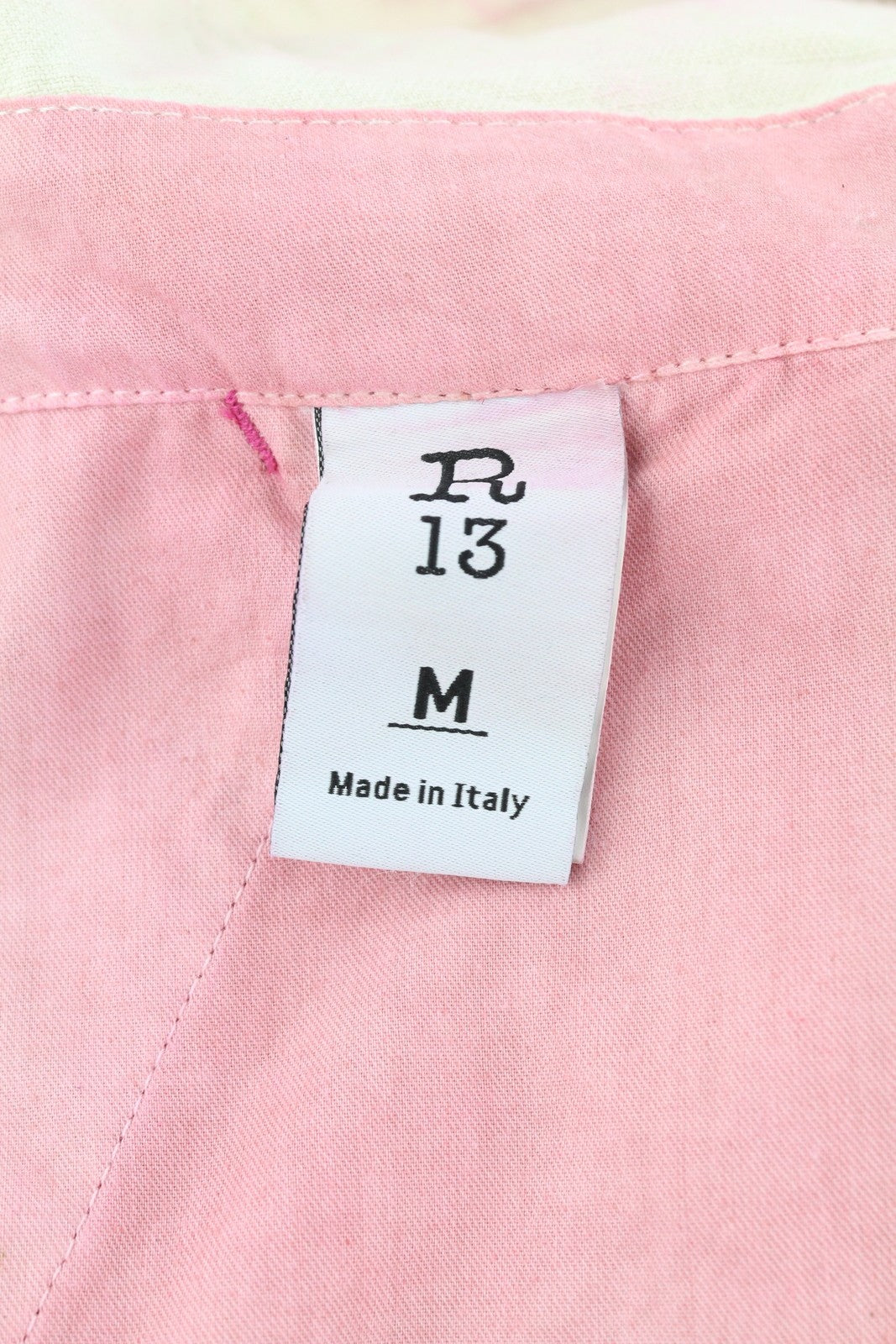 R13 dvigubas seilinukas „Damon“ moteriškas kombinezonas M, vintažinės rožinės spalvos, išblukintas, dideli džinsai, rekomenduojama kaina – 1299 € 