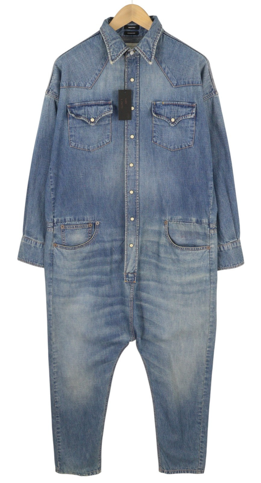 R13 kaubojiškas moteriškas kombinezonas M, Dekalb mėlynas, skalbtas, didelis, rekomenduojama kaina 1699 € 
