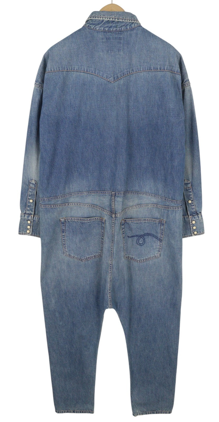 R13 kaubojiškas moteriškas kombinezonas M, Dekalb mėlynas, skalbtas, didelis, rekomenduojama kaina 1699 € 