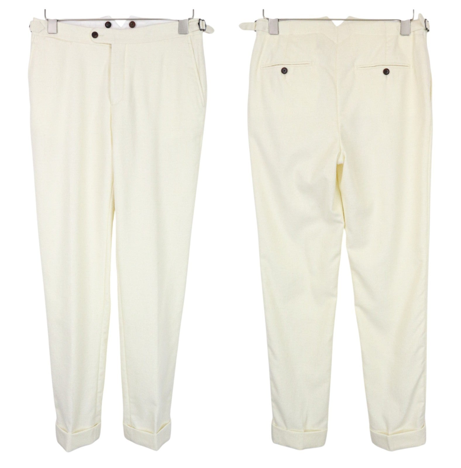 SUITSUPPLY Jort Men's UK38R Off-White Alpaca Wool Suit 2-Piece Slim Half-Lined