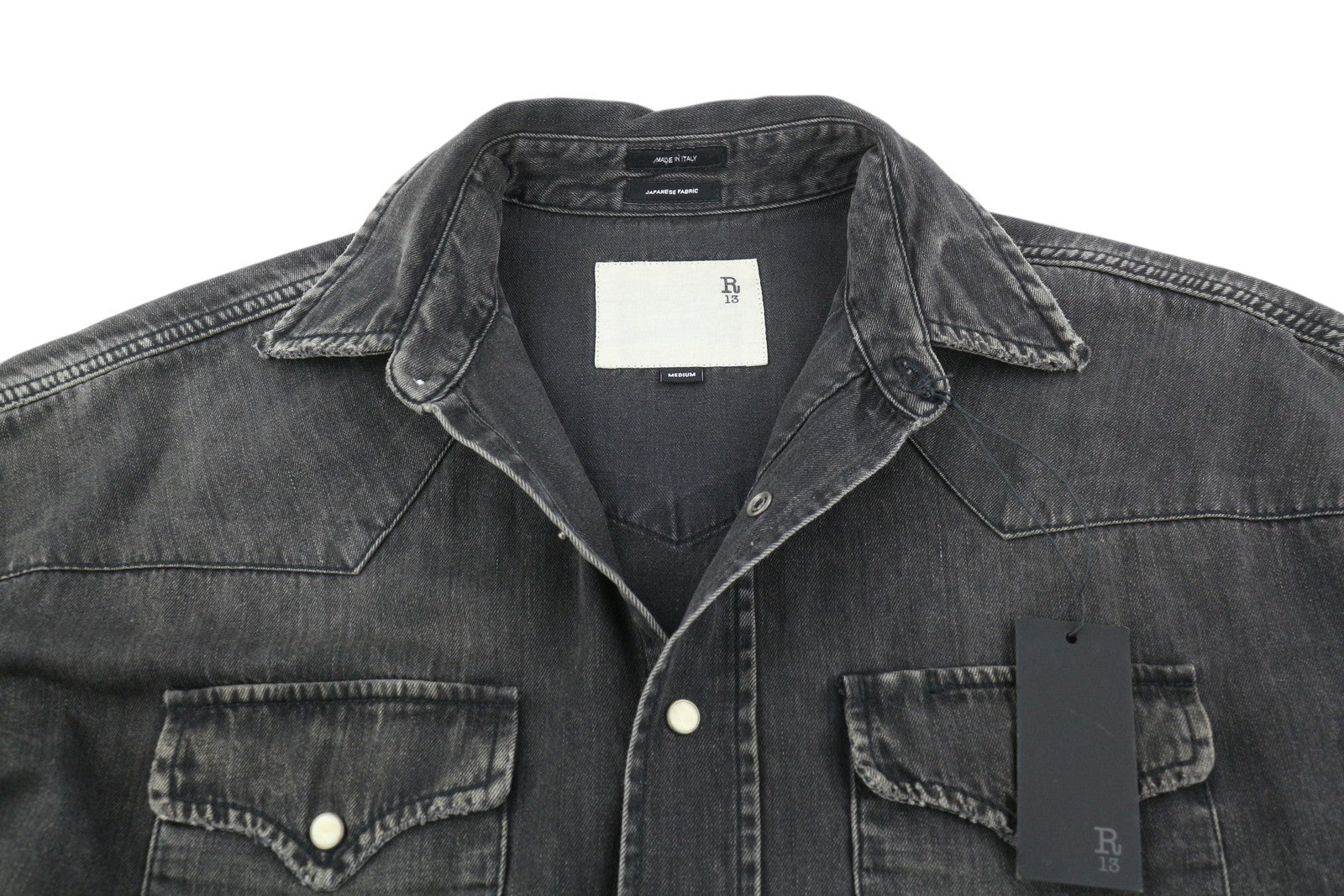 R13 kaubojiškas moteriškas kombinezonas M Elmore juodas išblukęs drabužių dizainas didelis dydis RMK 1699 € 