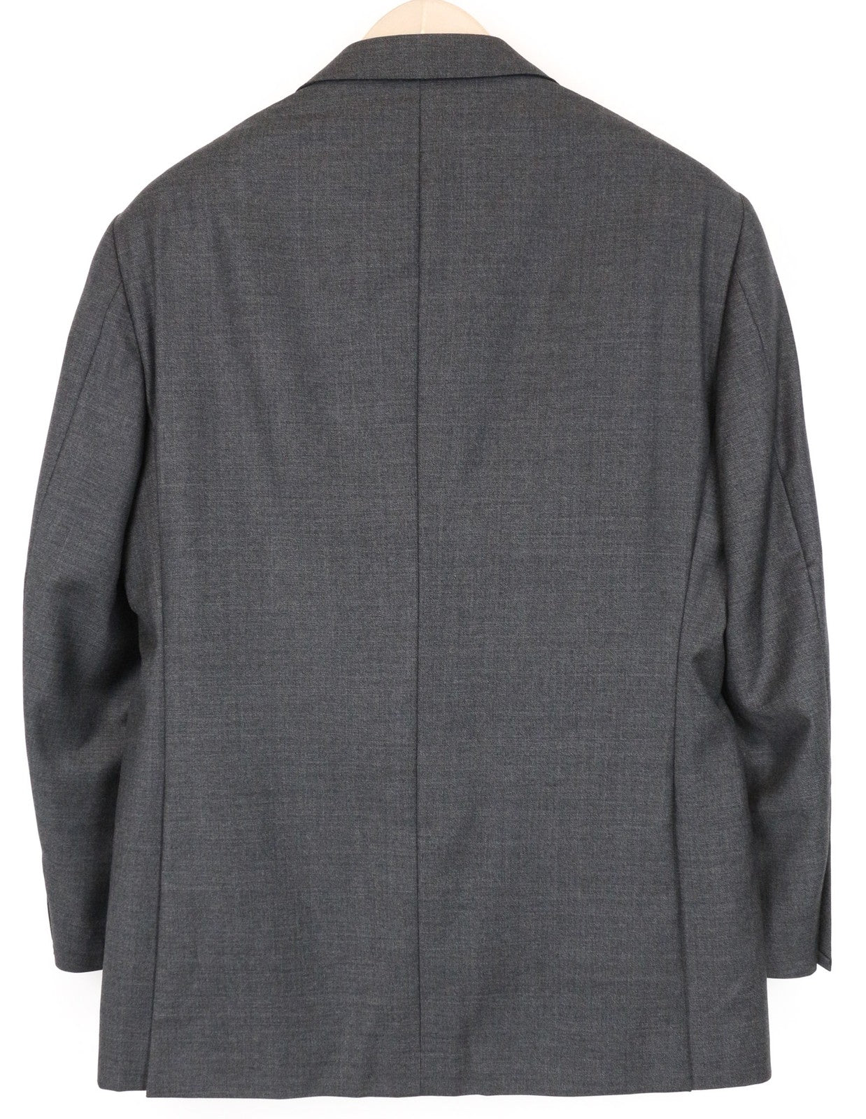 SUITSUPPLY Men's UK40S Mid Grey Melange Sharkskin Wool Blazer Slim Formal Cut