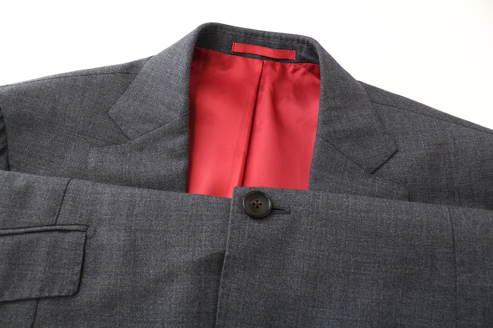 „SUITSUPPLY Sienna“ vyriškas pilkas melanžo vilnonis švarkas, UK38R, klasikinis, su pamušalu 