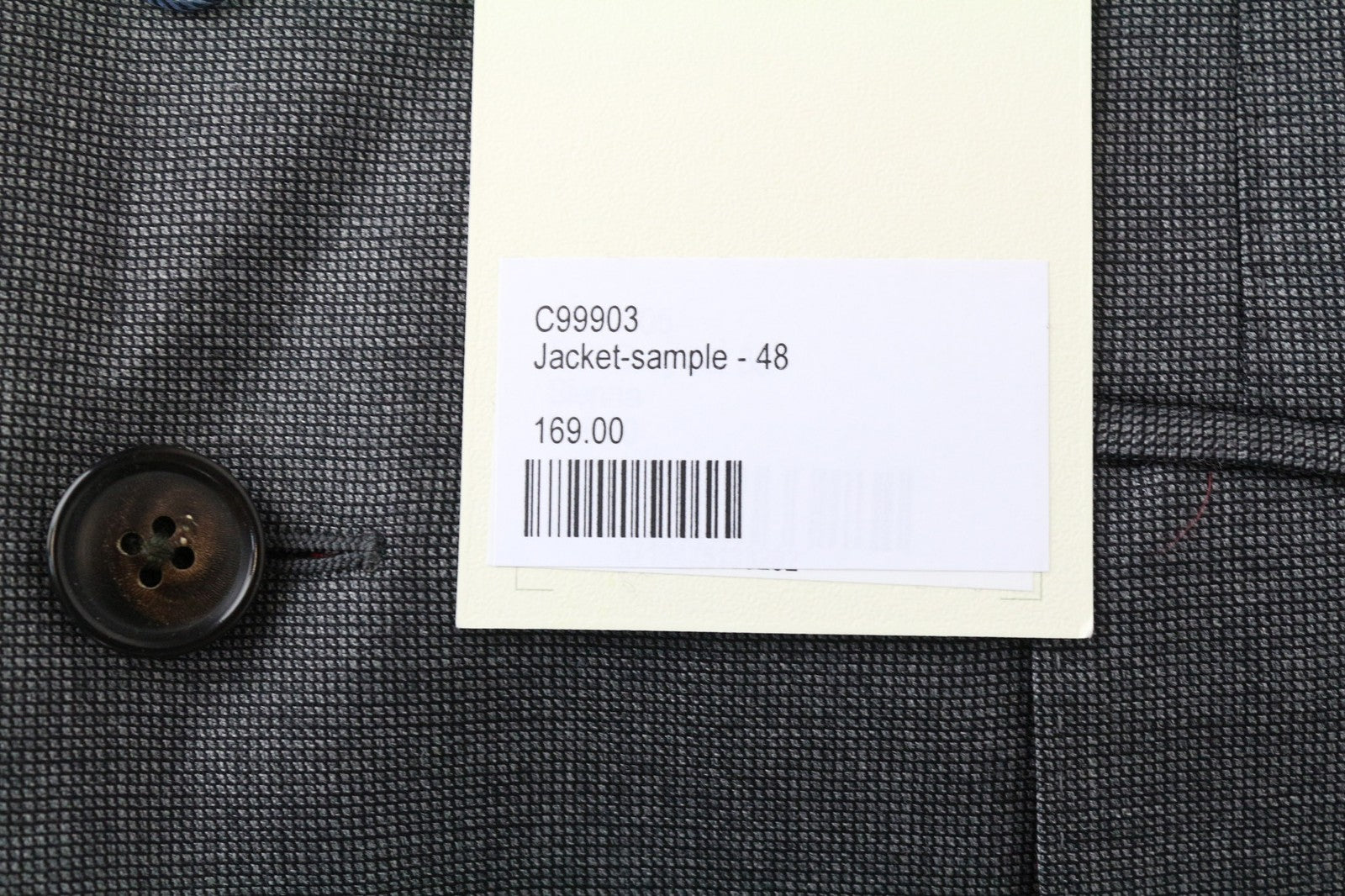 SUITSUPPLY Sienna vyriškas pilkas languotas vilnonis švarkas su melanžu, klasikinio stiliaus, UK38R 