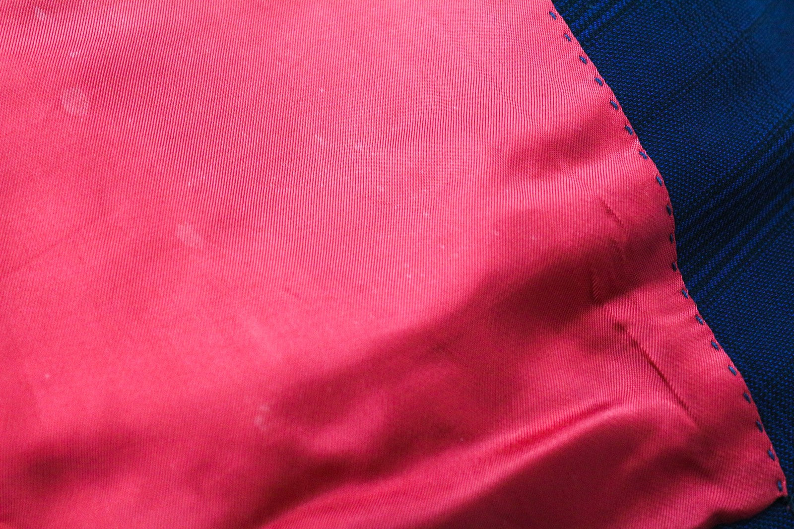 SUITSUPPLY Sienna Men's UK34R Blue Glen Check Wool S130s Slim Straight Blazer