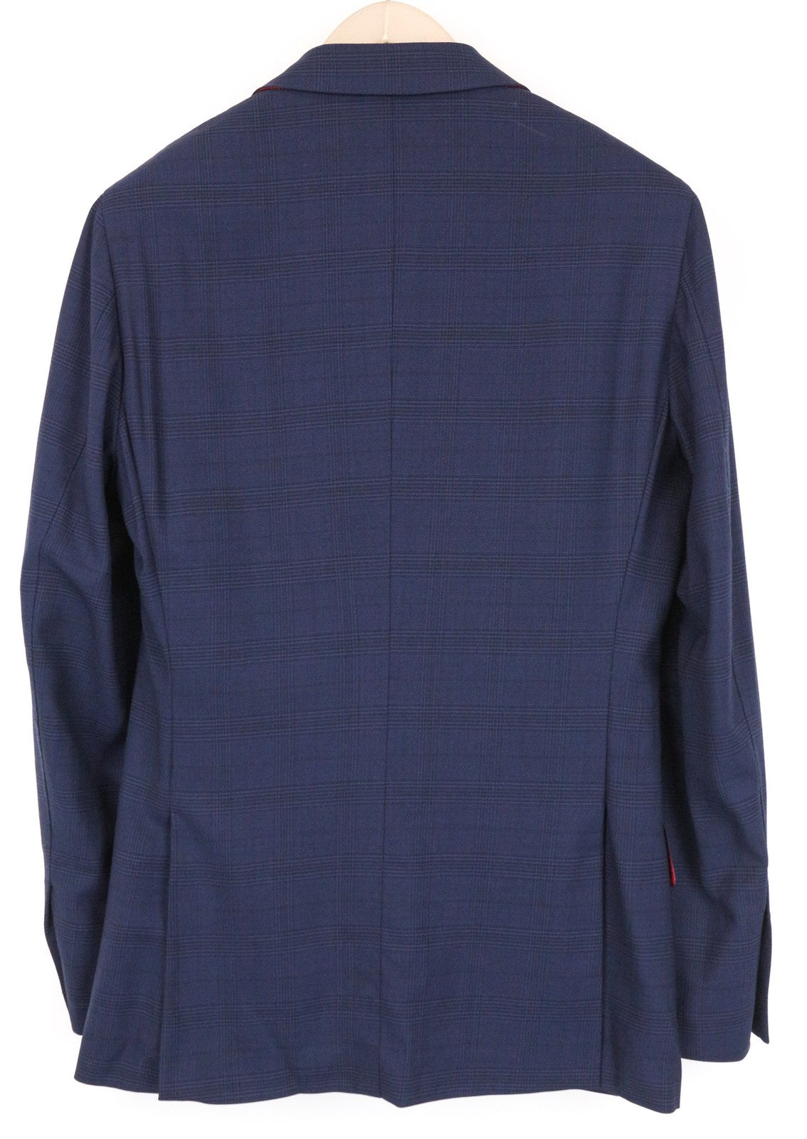 SUITSUPPLY Sienna Men's UK34R Blue Glen Check Wool S130s Slim Straight Blazer