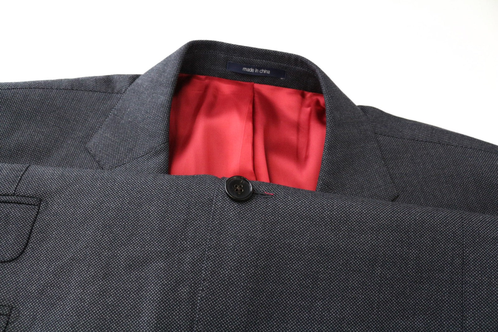 SUITSUPPLY Sienna Men's UK48S Grey Birdseye Wool Blazer Formal Classic Notch