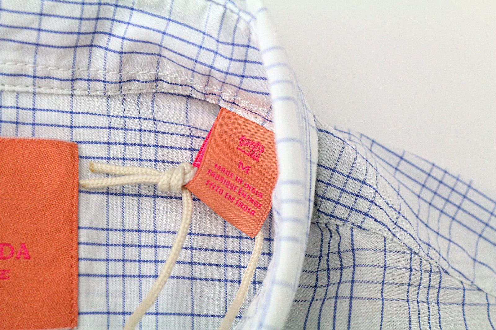 SCOTCH &amp; SODA vyriški šviesiai mėlyni languoti medvilniniai marškiniai su melanžo raštu, ploni su sagomis užsegami M dydžio