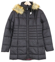 TUCANO URBANO Furbet moteriška M dydžio juoda paminkštinta striukė su dirbtinio kailio gobtuvu 