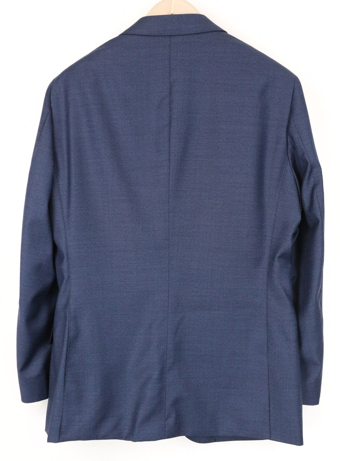 „SUITSUPPLY Sienna“ vyriškas mėlynas languotas vilnonis švarkas su UK38S raštu, klasikinio stiliaus, mėlynas 