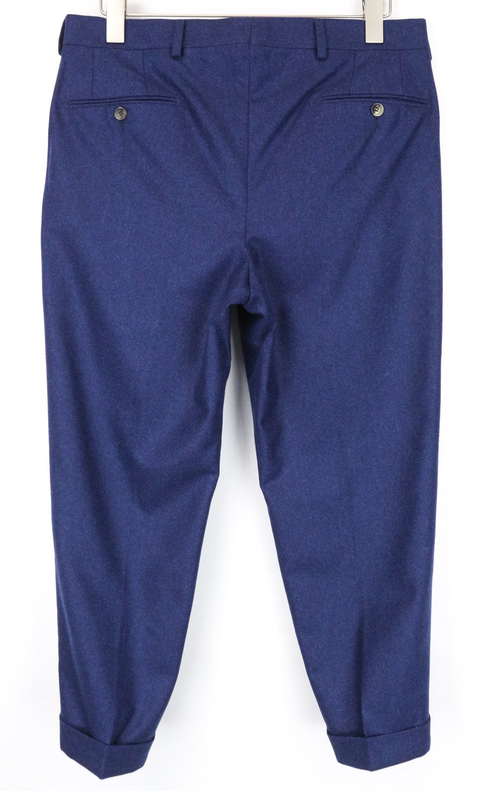 SUITSUPPLY Washington Men's UK40R Blue Wool Flannel Suit 2-Piece Extra Slim