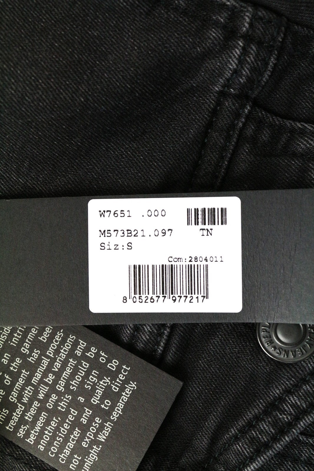 REPLAY moteriškas S dydžio pilkas džinsinis švarkas su medvilniniu pamušalu ir trumpu stiliumi 