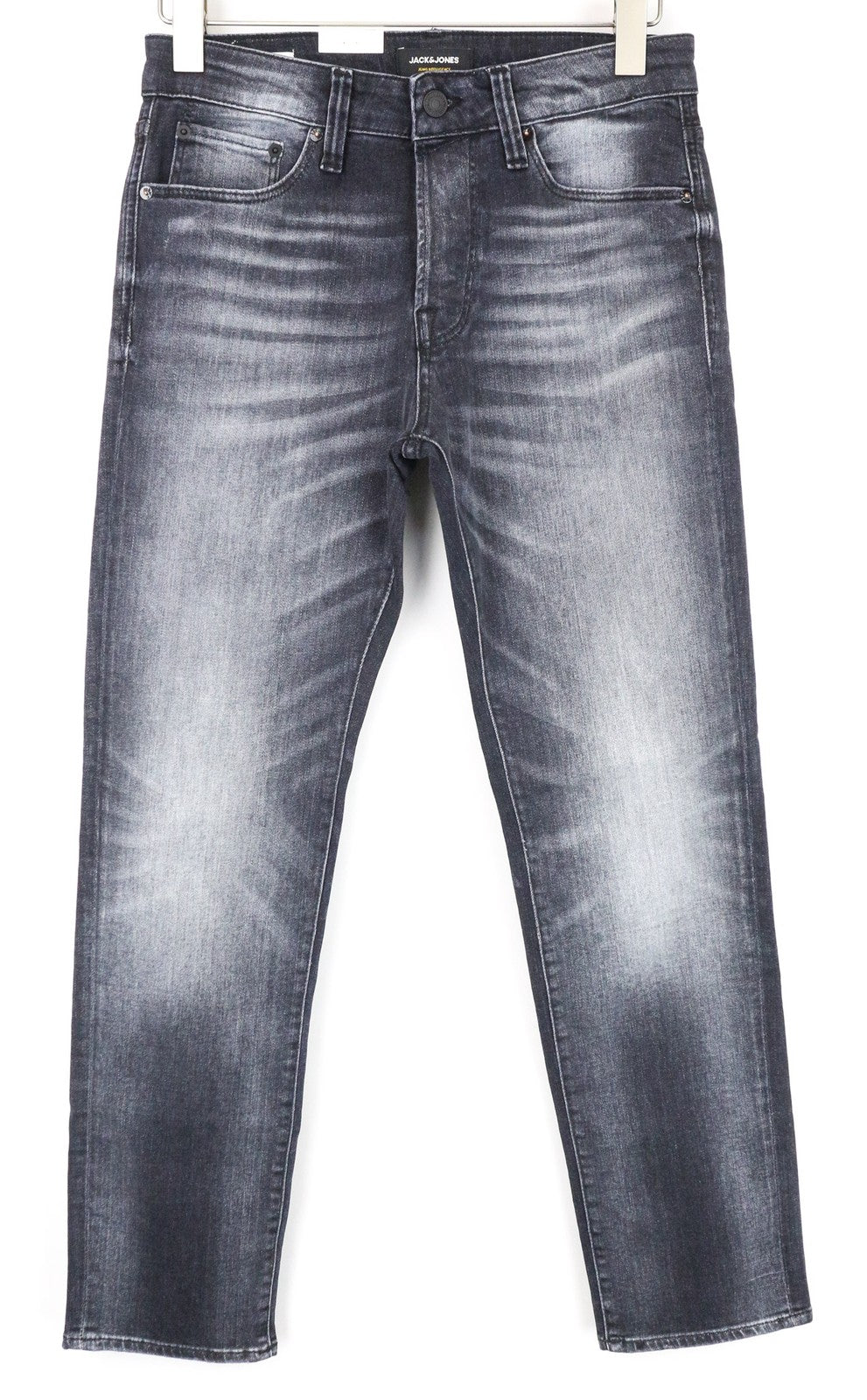 JACK & JONES Tim Men's W29/L30 Grey Wash Jeans Slim Straight Cotton Stretch