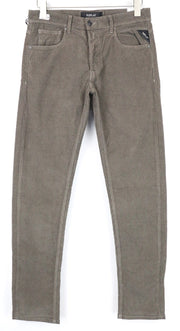 REPLAY Grover Men's W29/L34 Brown Corduroy Trousers Straight Cotton Stretch