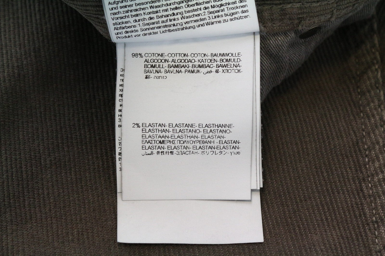 REPLAY Grover Men's W29/L34 Brown Corduroy Trousers Straight Cotton Stretch