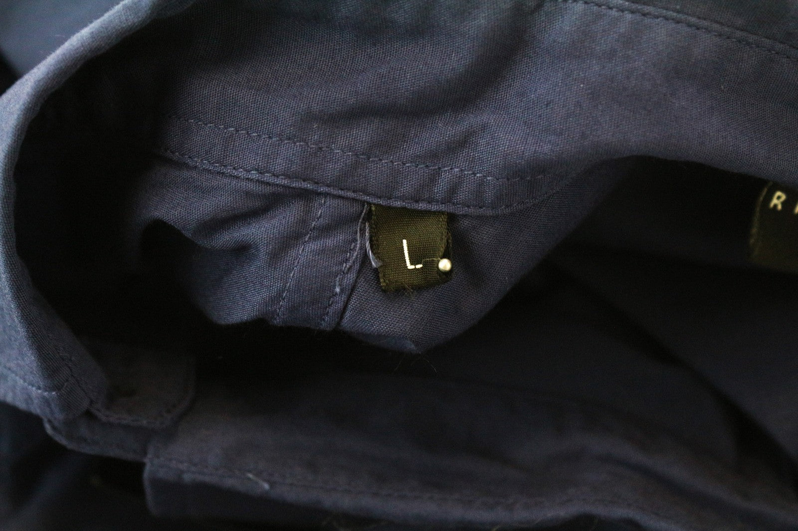 RICHMOND vyriški mėlyni medvilniniai tamprūs marškinėliai su logotipu ir ilgomis rankovėmis, L dydžio 