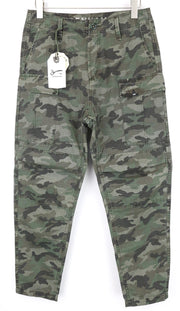 DENHAM Nato Men's W29/L32 Green Cotton Cargo Pants Military Print Pattern