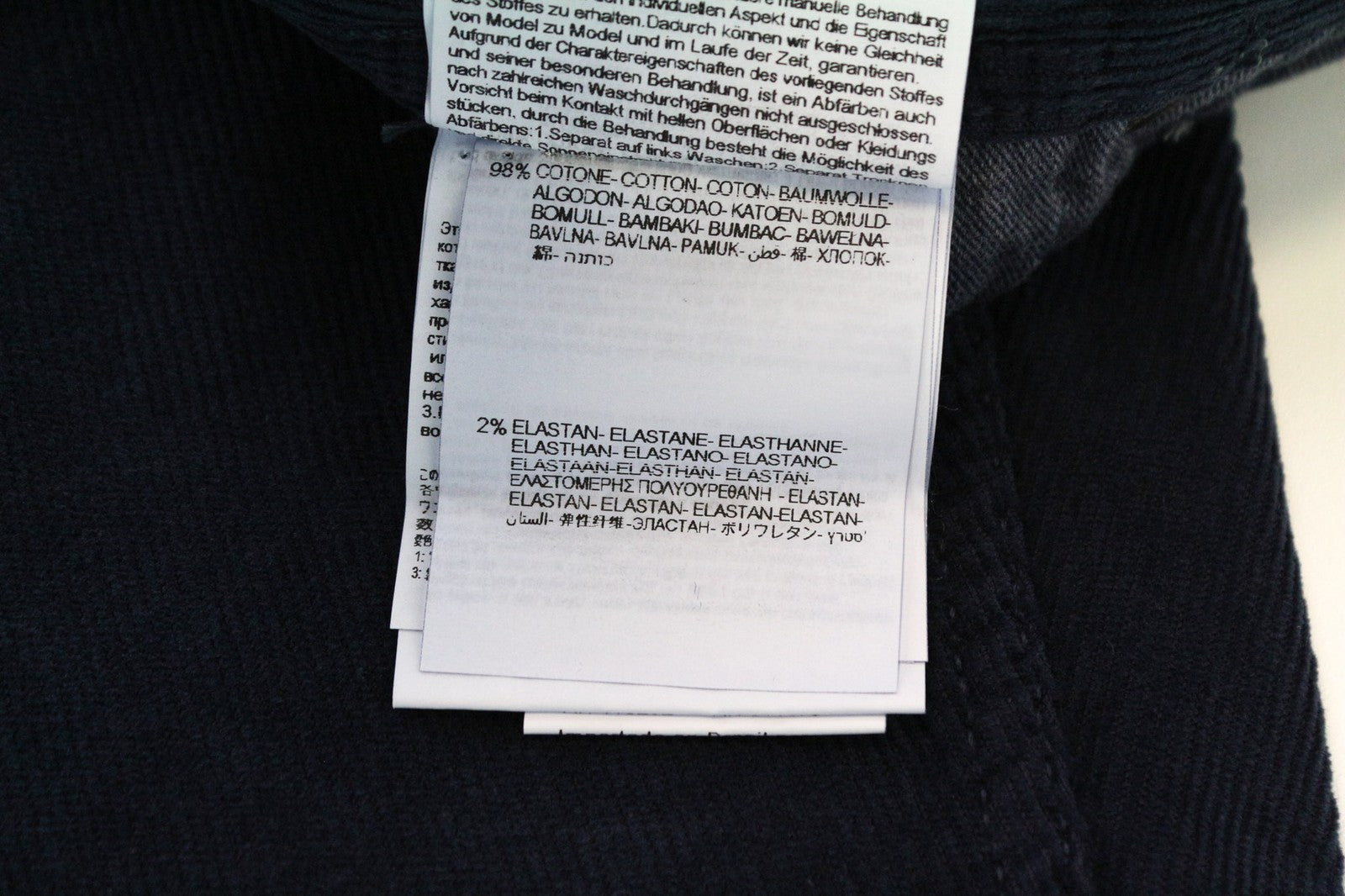 REPLAY Grover Men's W29/L34 Blue Corduroy Trousers Straight Cotton Stretch