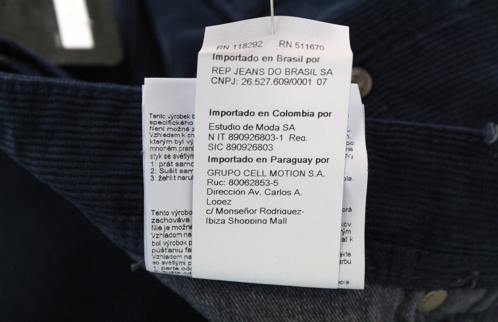 REPLAY Grover Men's W29/L34 Blue Corduroy Trousers Straight Cotton Stretch