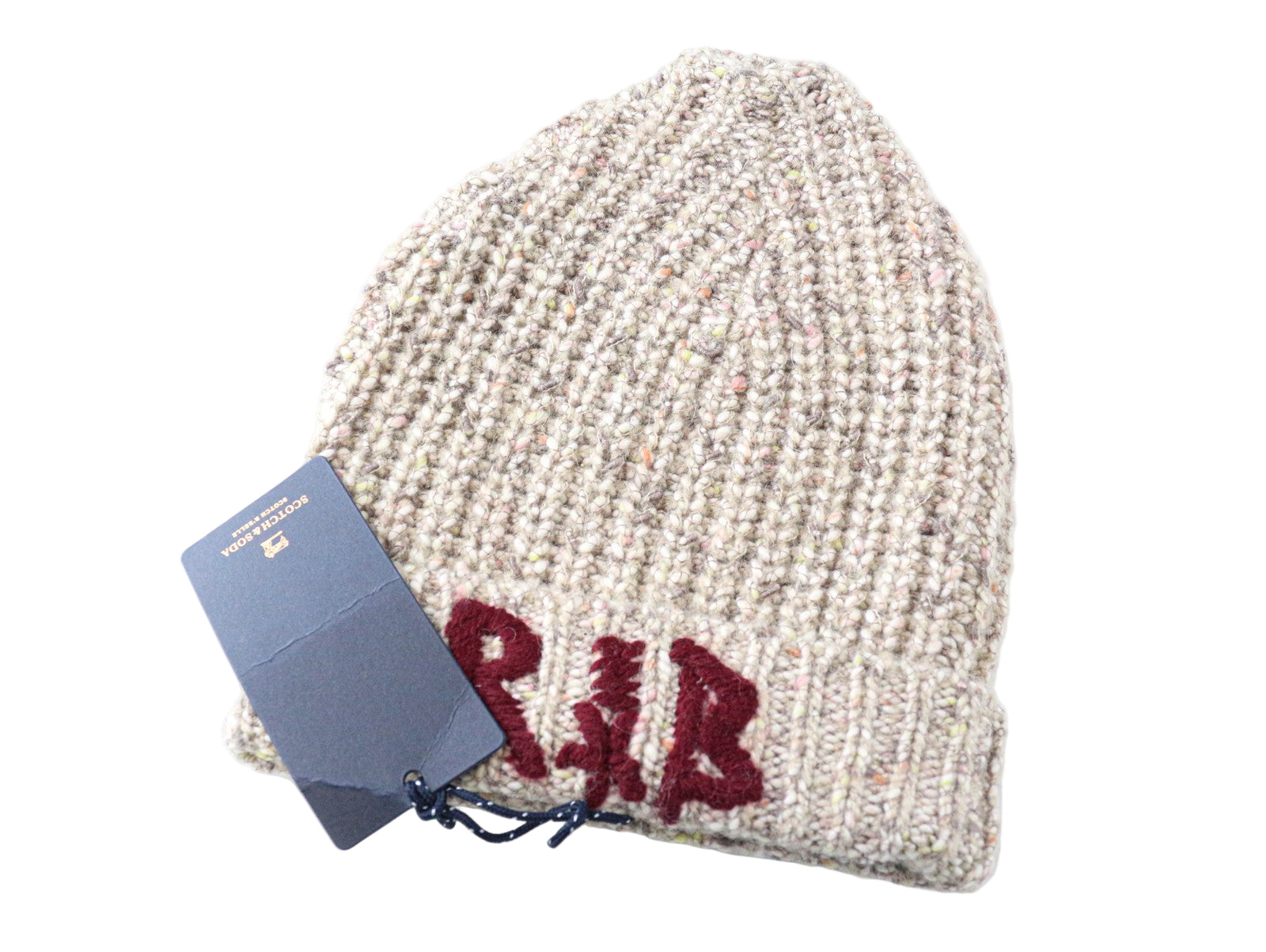 SCOTCH R'ABELLE moteriška kepurė M, smėlio spalvos, vilnos ir medvilnės mišinio megzta žieminė kepurė 