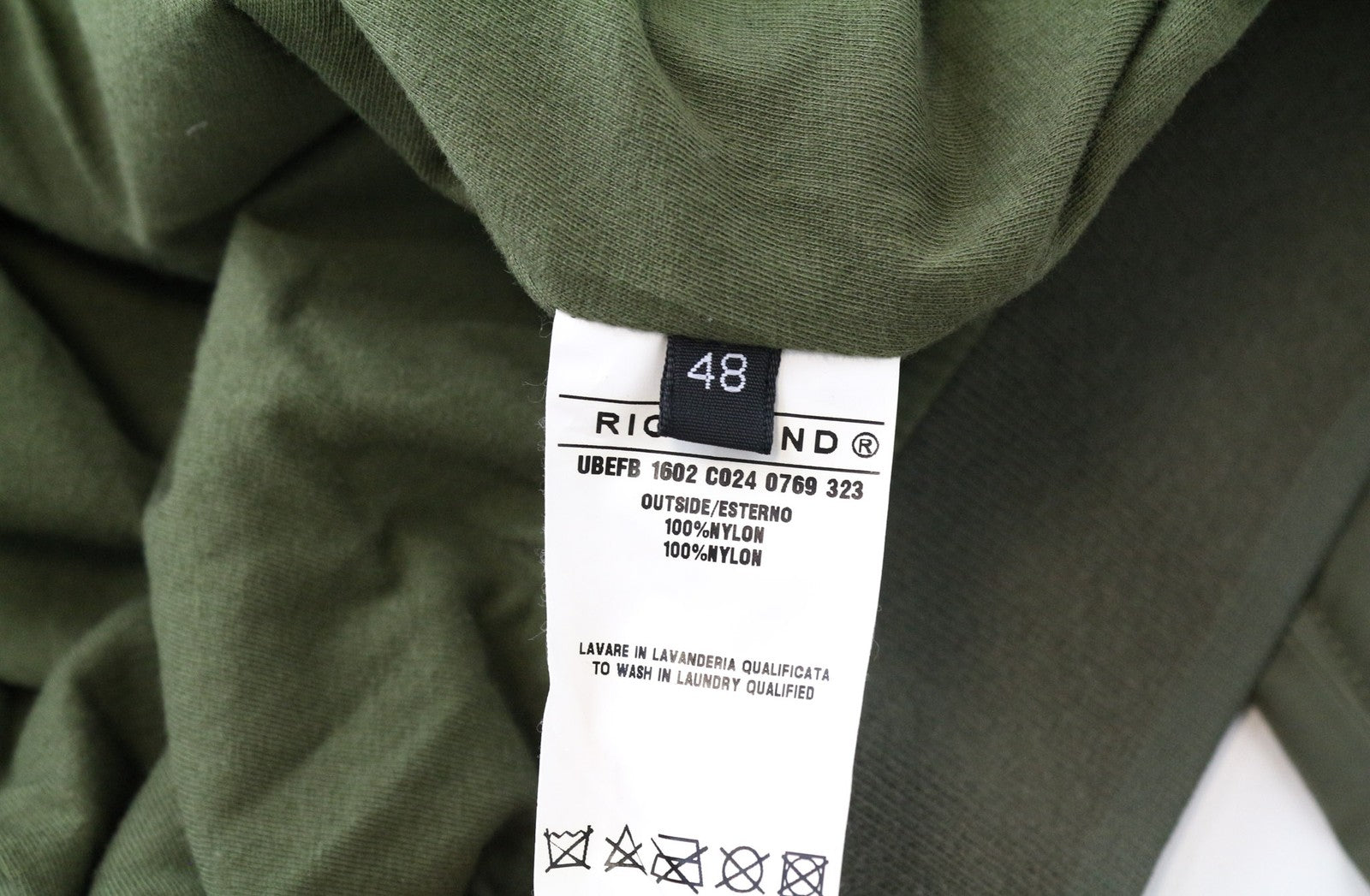 RICHMOND Men's Jacket 48 Green Lightweight Single-Breasted Zipped Long