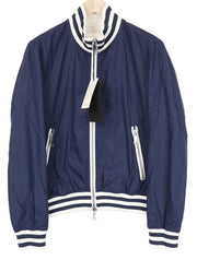 RICHMOND vyriška striukė 50 mėlyna balta lengva užtrauktuku ilgomis rankovėmis 