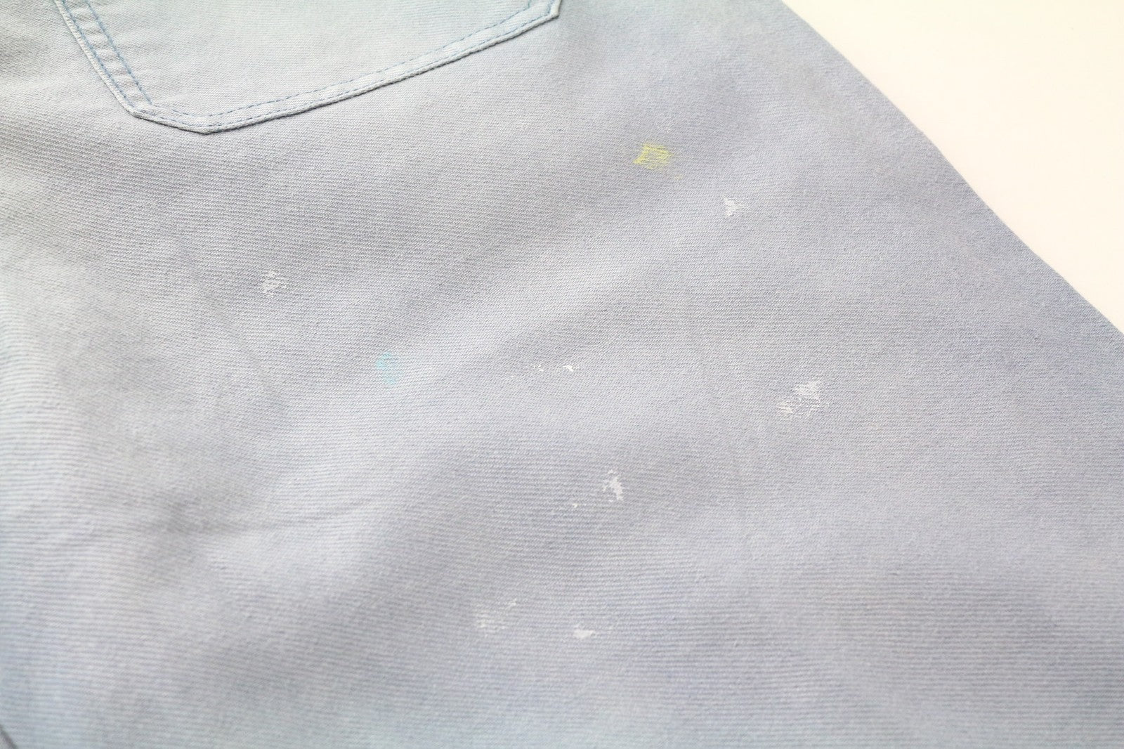 DENHAM Bonnie moteriškos kelnės W23/L28 mėlynos su lopais, dviejų spalvų, plačios tiesios klešnės 