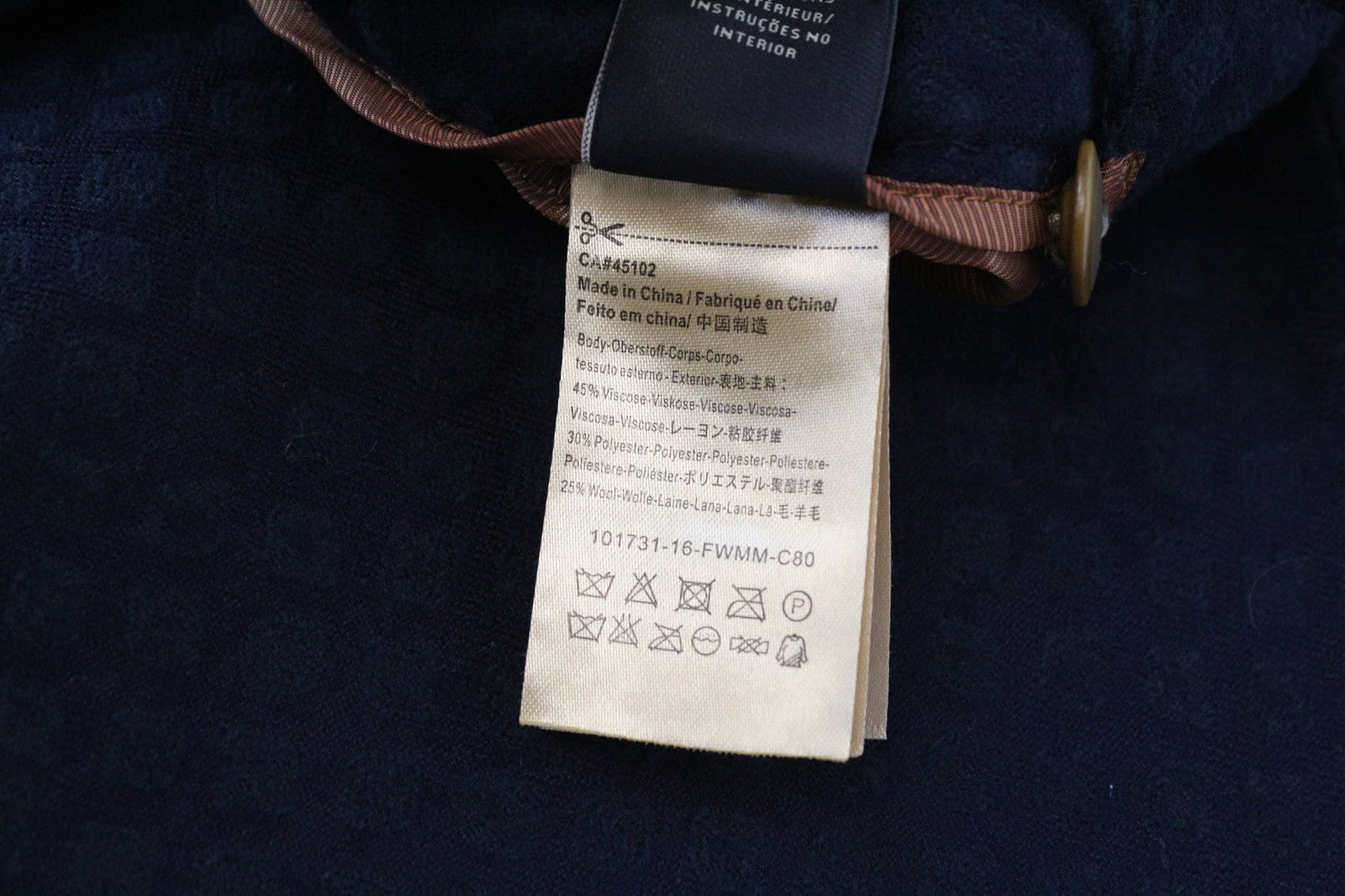 SCOTCH & SODA Tamachi Men's Pants W28/L34 Blue Wool Pleated Jacquard Loose