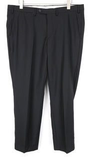 SUITSUPPLY Brescia Men's Pants UK40R Black Wool Twill Slim Tailored Fit