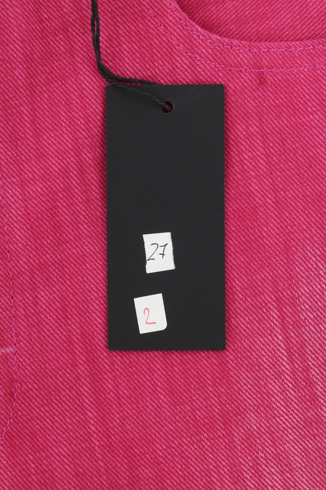 R13 Jane moteriški džinsai 27 ryškiai rožiniai išblukintos platėjančios klešnės aukštu juosmeniu užtrauktuku 