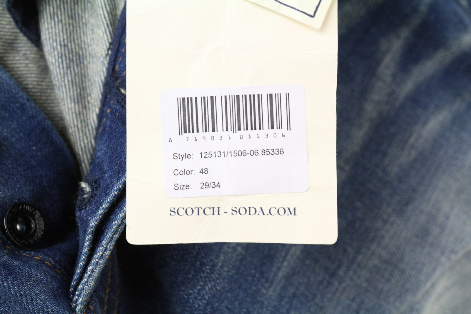 SCOTCH &amp; SODA Ralston vyriški džinsai W29/L34 mėlyni, ploni, įprasti, netamprūs. 