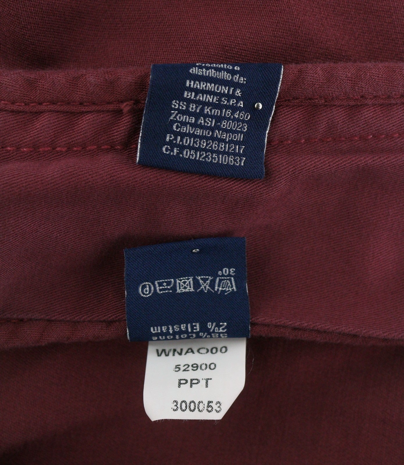 Burgundy Cotton Trousers