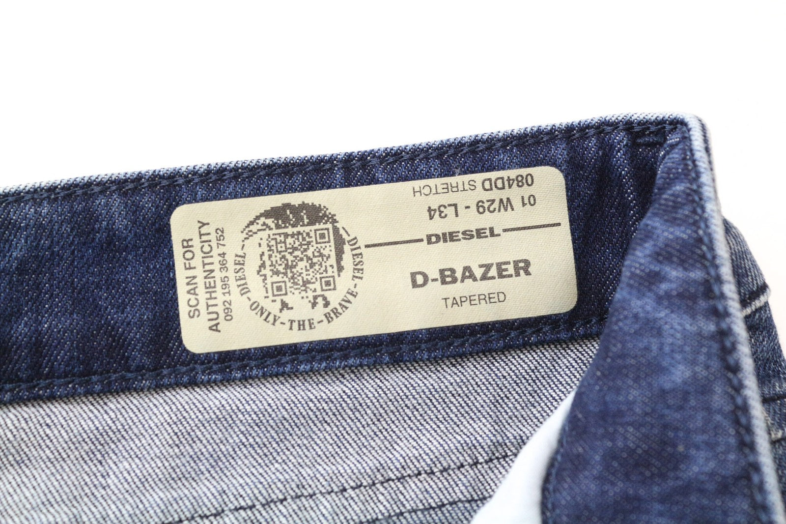 DIESEL D-Bazer 084DD Men's Jeans W29/L34 Distressed Blue Tapered Stretch Fit