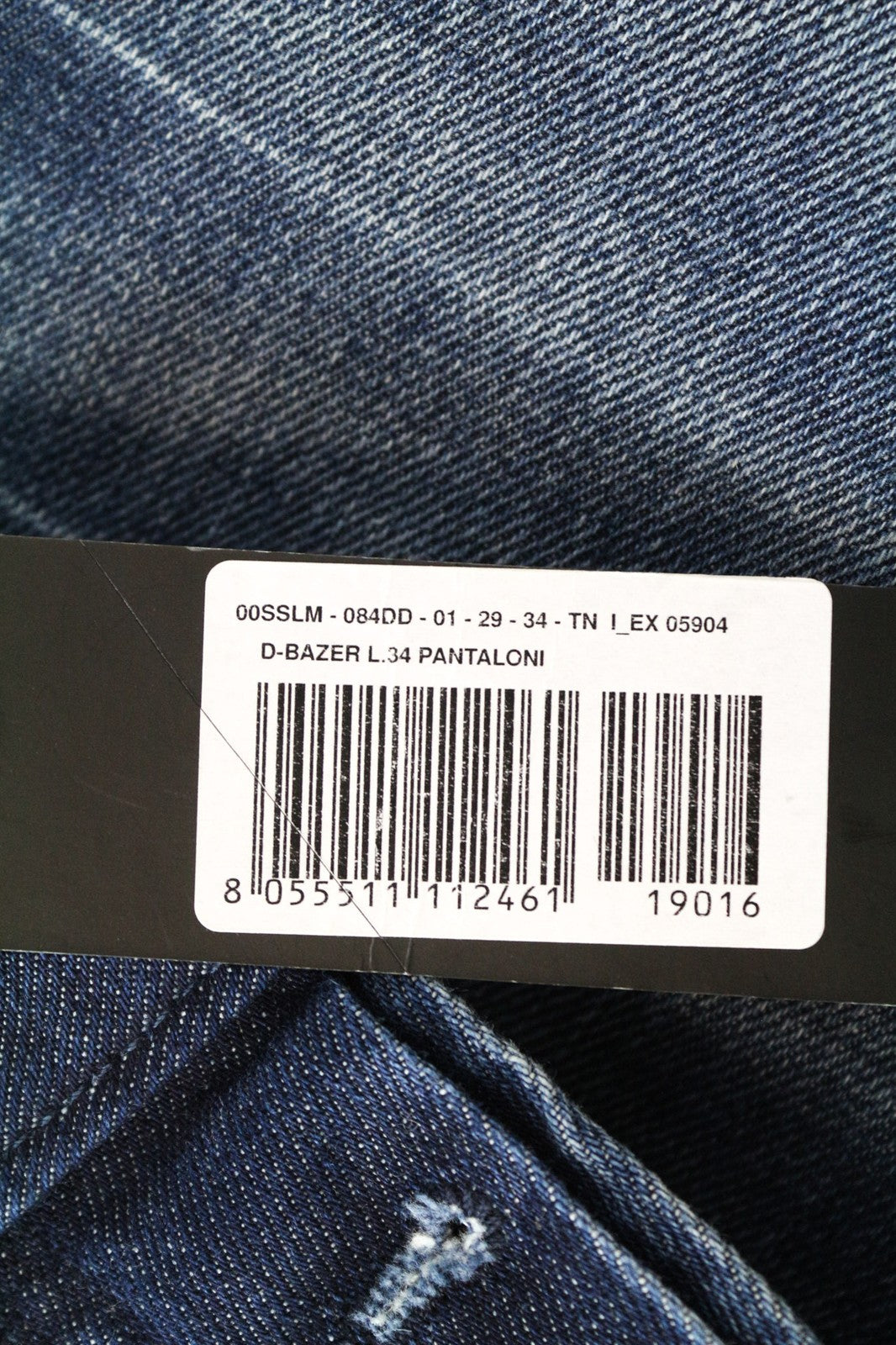 DIESEL D-Bazer 084DD Men's Jeans W29/L34 Distressed Blue Tapered Stretch Fit