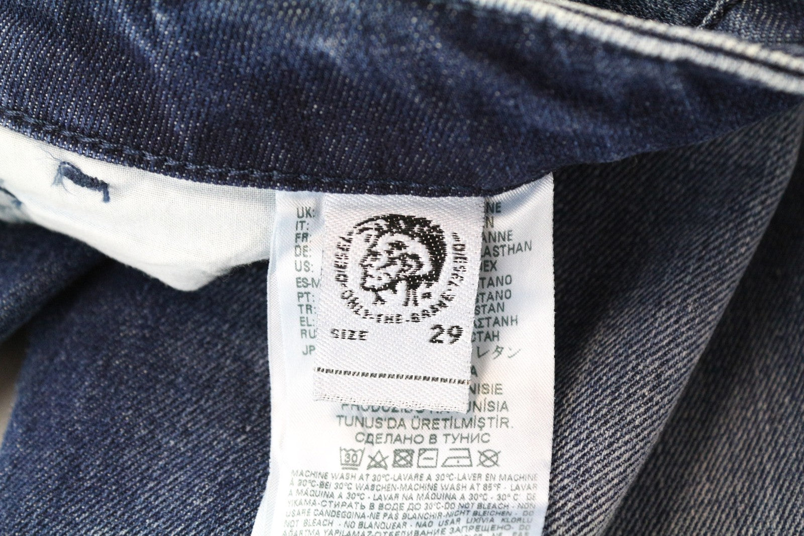 DIESEL D-Bazer 084DD Men's Jeans W29/L34 Distressed Blue Tapered Stretch Fit